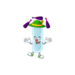 Sticker - Klebsiella pneumoniae mascot cartoon design playing Juggling on circus