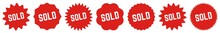 Sold Tag Red | Icon | Sticker | Deal Label | Variations