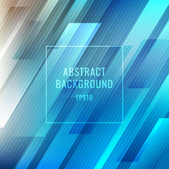 Wall Mural - abstract blue glowing stripes lines diagonal background