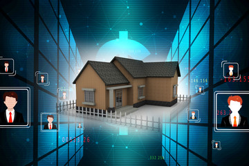 Poster - 3D rendering Real estate industry
