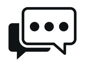 Chat icon vector on white background    