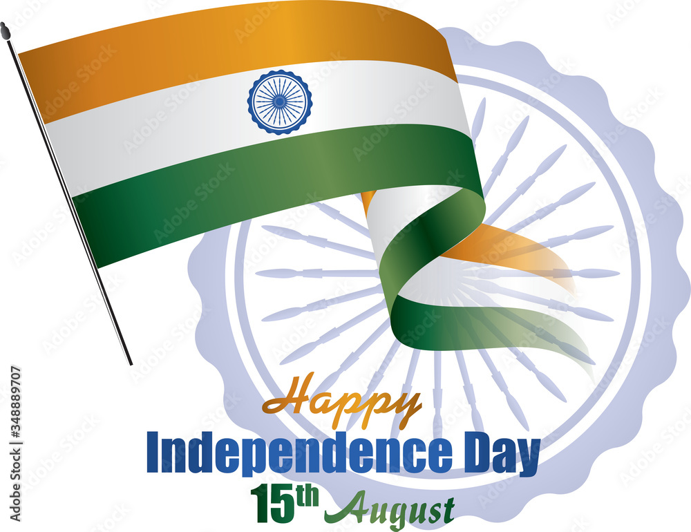 Happy Independence day India Vector illustration Flyer design for 15th ...