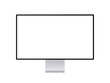 © viktoria_ngm - Realistic computer monitor isolated on white. Tv display modern frame wide display with empty place for showing your website or design presentation. Personal computer screen template, front view.