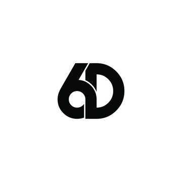 6d letter original monogram logo design