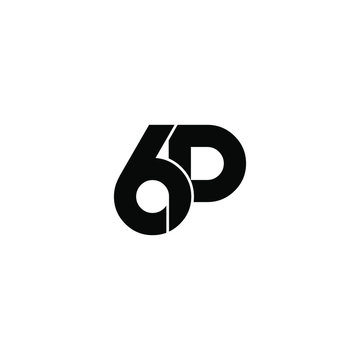 6p letter original monogram logo design