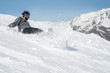 © guruXOX - Freerider snowboarder drop fall down and crash with his snowboard