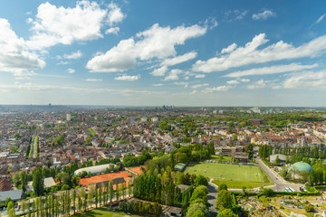 Wall Mural - Aerial view of Brussels, Belgium