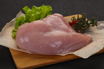 Raw chicken breast