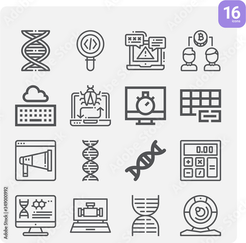 Simple set of classrooms related lineal icons. Poster Mural XXL