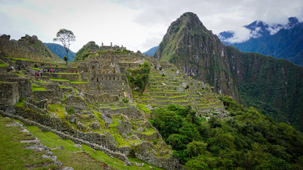 Canvas Print - Views of the ruins of the ancient Inca city in the middle of the mountains