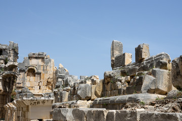 Ruins of the Greek-Roman amphitheatre of the ancient city of Myra in Demre, Antalya Province, Turkey