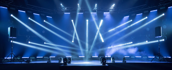stage for live concert online transmission. business concept for a concert online production broadca