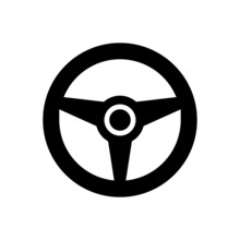 Car Steering Wheel Icon Template Color Editable. Car Steering Symbol Vector Sign Isolated On White Background Illustration For Graphic And Web Design.