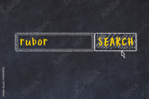 Cuadros en Lienzo Chalk sketch of browser window with seqrch form and inscription rubor
