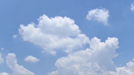 Wall Mural - Time lapse beautiful blue sky with clouds