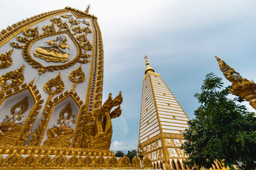 Pagoda at Phrathat Nong Bua Temple in Ubon Ratchathani, Thailand