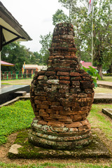 ancient stone wall in the park