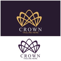 Wall Mural - Modern Crown Logo Template