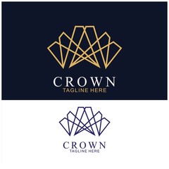 Wall Mural - Modern Crown Logo Template