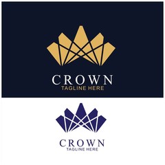 Wall Mural - Modern Crown Logo Template