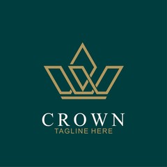 Wall Mural - Modern Crown Logo Template