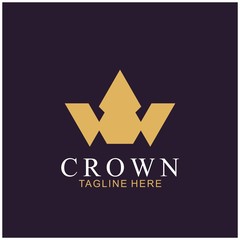 Wall Mural - Modern Crown Logo Template