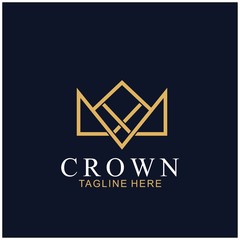 Wall Mural - Modern Crown Logo Template