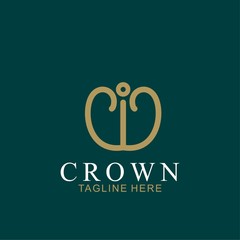 Wall Mural - Modern Crown Logo Template