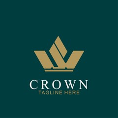 Wall Mural - Modern Crown Logo Template