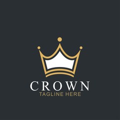 Wall Mural - Modern Crown Logo Template
