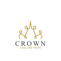 Wall Mural - Modern Crown Logo Template