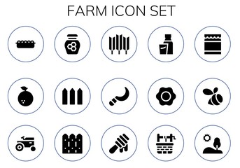 Wall Mural - Modern Simple Set of farm Vector filled Icons