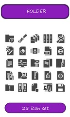 Poster - folder icon set