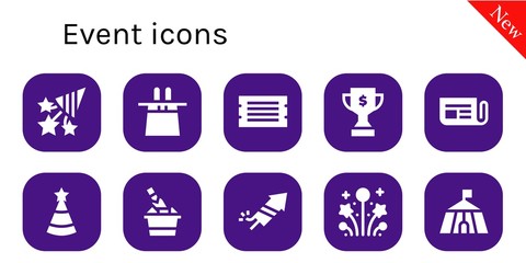 Canvas Print - event icon set