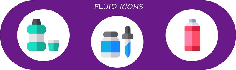 Canvas Print - fluid icon set