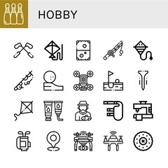 Poster - hobby icon set