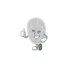 Sticker - Caricature picture of nitrospirae with Thumbs up finger