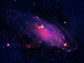 Wall Mural - space galaxy in space on dark background