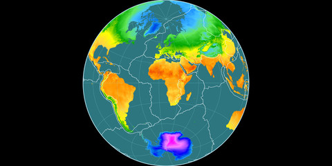 James Azimuthal (11E), temperature, tectonic plates