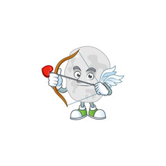 Poster - mascot design concept of planctomycetes cute Cupid with arrow and wings