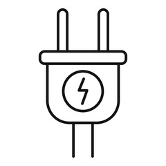 Poster - electric plug icon. outline electric plug vector icon for web design isolated on white background