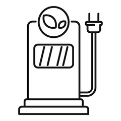 Poster - eco electrical refueling icon. outline eco electrical refueling vector icon for web design isolated 