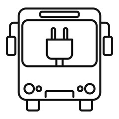 Poster - city eletrical bus icon. outline city eletrical bus vector icon for web design isolated on white bac