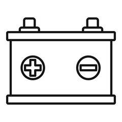 Poster - car battery icon. outline car battery vector icon for web design isolated on white background