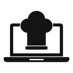 Poster - online cooking show icon. simple illustration of online cooking show vector icon for web design isol