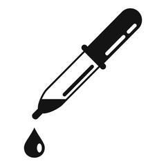 Poster - Blood pipette icon. Simple illustration of blood pipette vector icon for web design isolated on white background