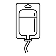 Poster - hospital blood transfusion icon. outline hospital blood transfusion vector icon for web design isola