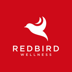 Wall Mural - r bird logo. hummingbird logo