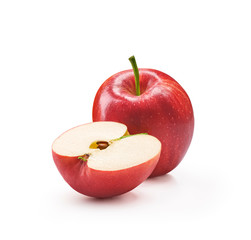 Wall Mural - Red apples isolated on white background