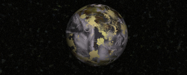 Wall Mural - solar system in space